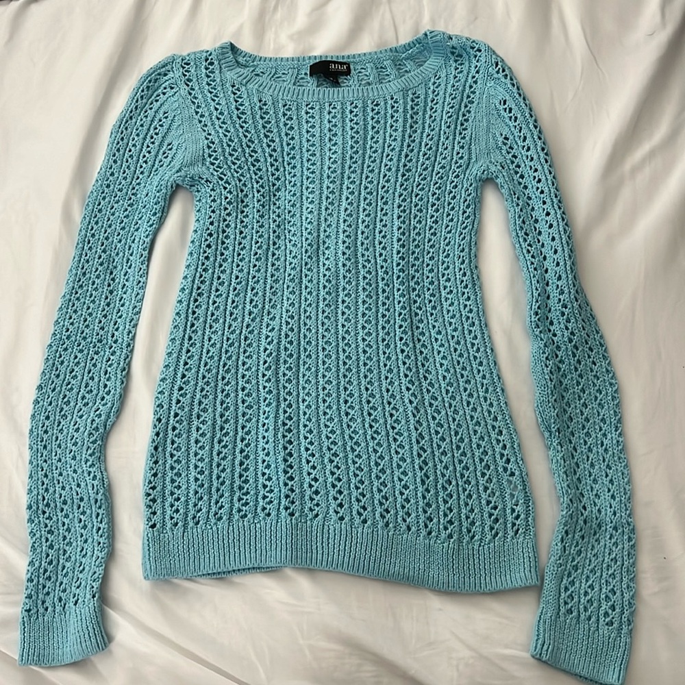 Blue knit sweater